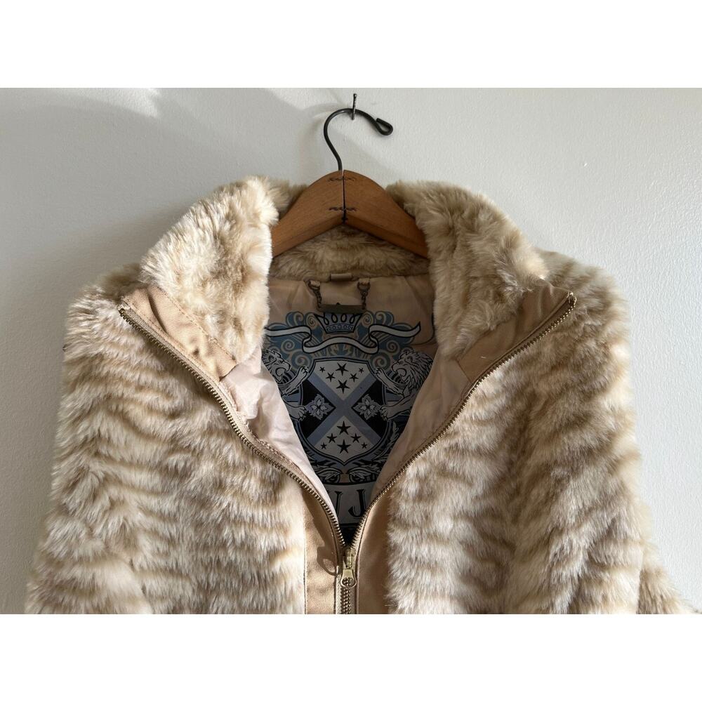 Vintage Y2K Faux Fur Vest |2000s Jou Jou Tiger Print | Size L/XL - Picture 3 of 7